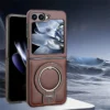 New Arrival - Luxury Leather Invisible MagSafe Stand Protective Shell for Samsung Z Flip6/5/4/3 - Image 15